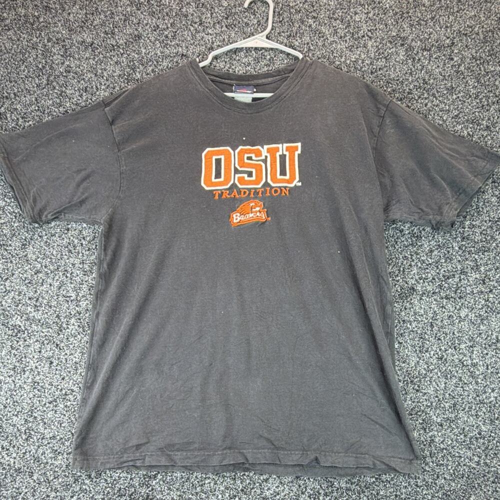 Vintage TSI Oregon State Beavers T Shirt OSU Tradition Mascot College Logo Black